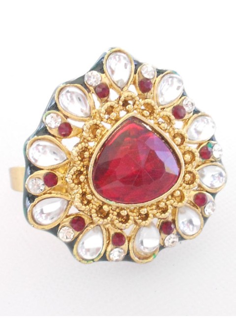 Kundan Finger Ring